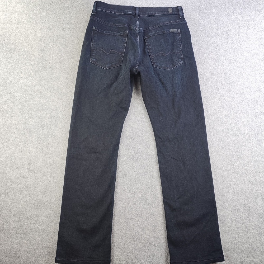 7 For All Mankind Jeans Mens 28x28 The Straight Leg Dark Wash Denim Stretch - Picture 9 of 10